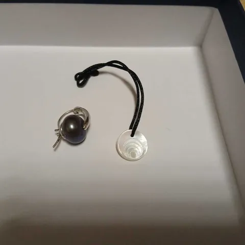 LARA PEARL 10-11MM CULTURED BUTTON PEARL DROP SINGLE EARRING STERLING SILVER 