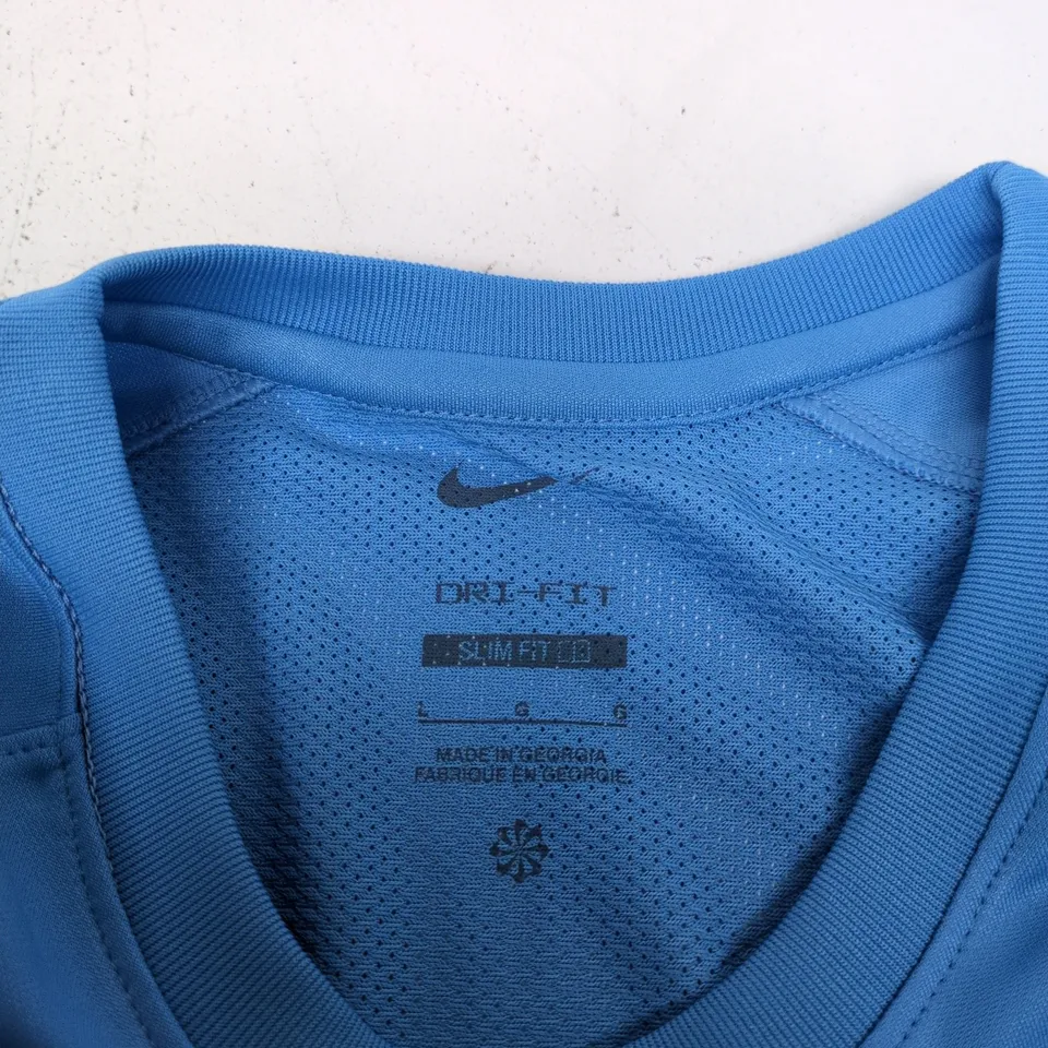 NIKE DRI-FIT SLIM FIT BLUE T-SHIRT – PLAYA & PADEL HOLIDAYS LOGO