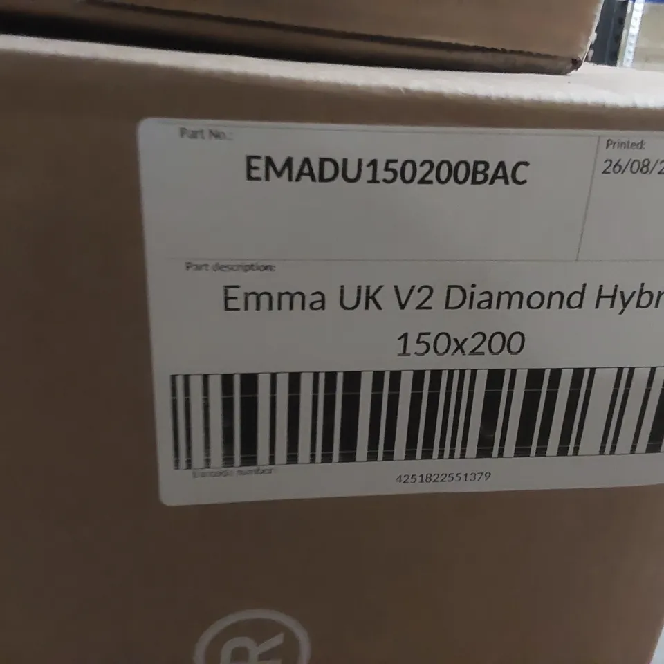 BRAND NEW BOXED EMMA UK V2 DIAMOND HYBRID 150 x 200CM KING SIZE MATTRESS 