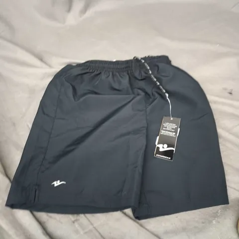 MEN'S NAVY ATHLETIC SHORTS WITH SMALL LEFT-LEG LOGO SMALL