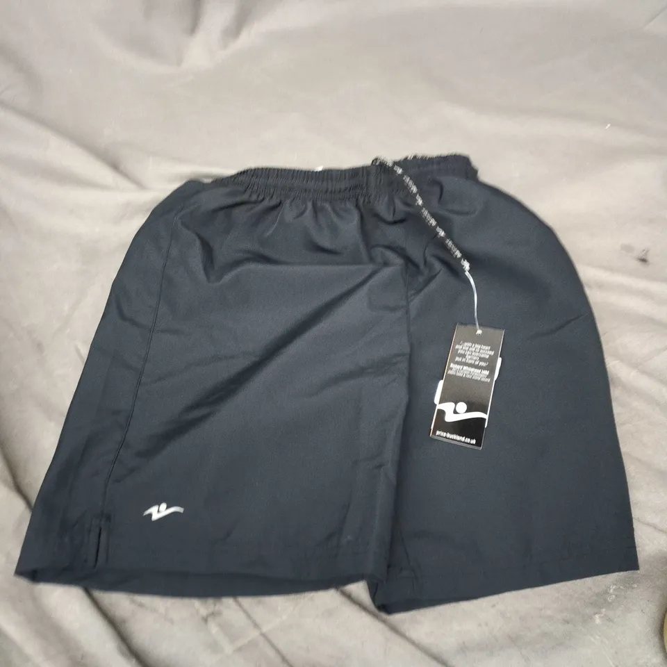 MEN'S NAVY ATHLETIC SHORTS WITH SMALL LEFT-LEG LOGO SMALL