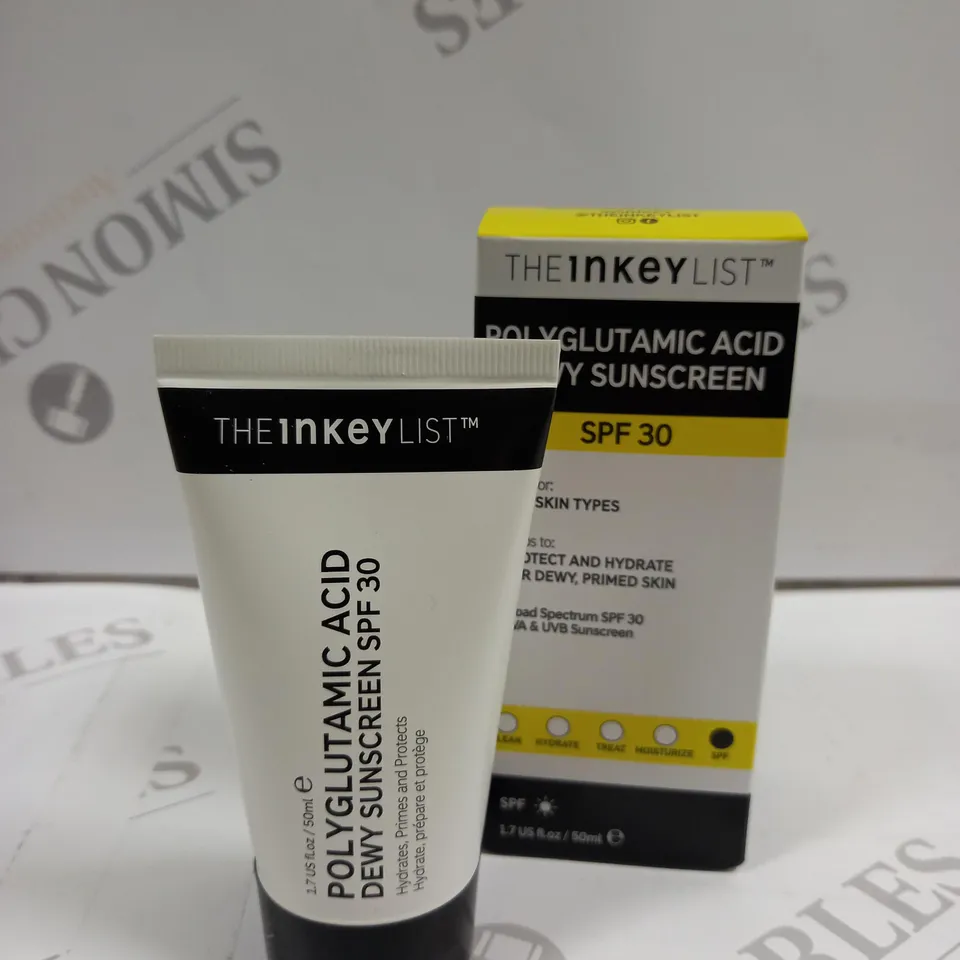 THE INKEY LIST POLYGLUTAMIC ACID DEWY SUNSCREEN SPF30 50ML