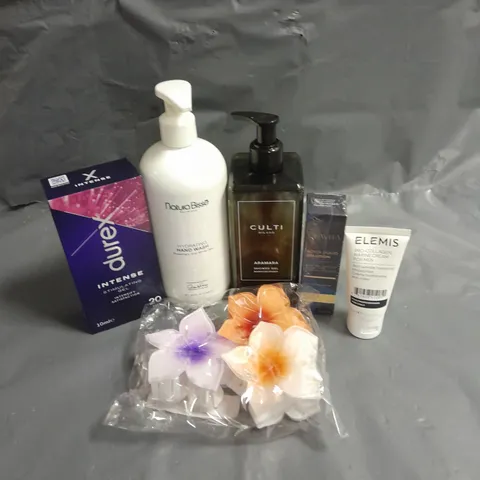 APPROXIMATELY 20 ASSORTED HEALTH & BEAUTY PRODUCTS TO INCLUDE OLAVITA LIQUID BOTOX, DUREX INTENSE PLEASURE GEL AND ELEMIS MARINE CREAM FOR MEN