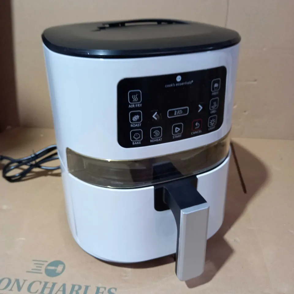 COOK'S ESSENTIALS 4.0L AIR FRYER WITH DIGITAL TOUCHSCREEN & VIEWING SCREEN - COOL GREY