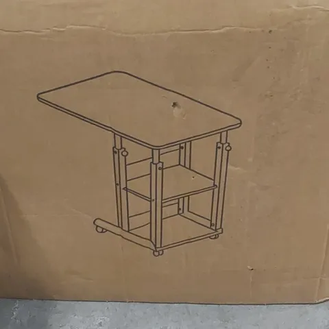 BOXED LIVING AND HOME COMPUTER TABLE - BRUSHED BLACK OAK COLOUR