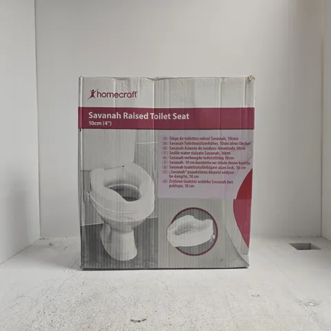 BOXED HOMECRAFT SAVANAH RAISED TOILET SEAT - 10CM (4")