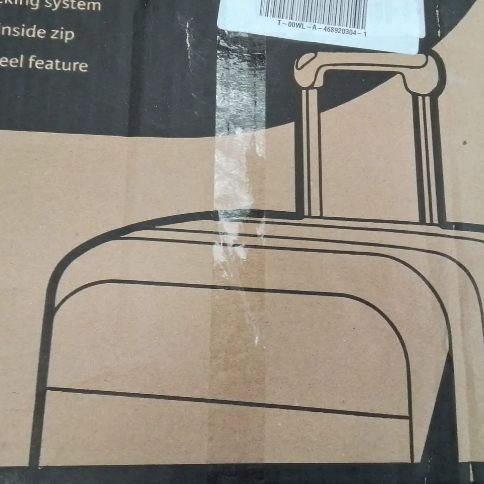 BOXED LIGHTWEIGHT TRAVEL LUGGAGE SUITCASE (COLOURS VARY)