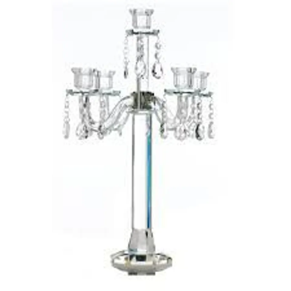 JM BY JULIEN MACDONALD LARGE GLASS CANDELABRA