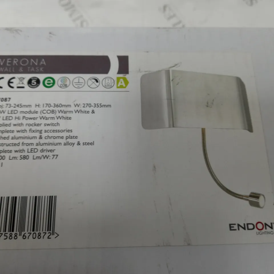 BOXED ENDON VERONA WALL & TASK LIGHT