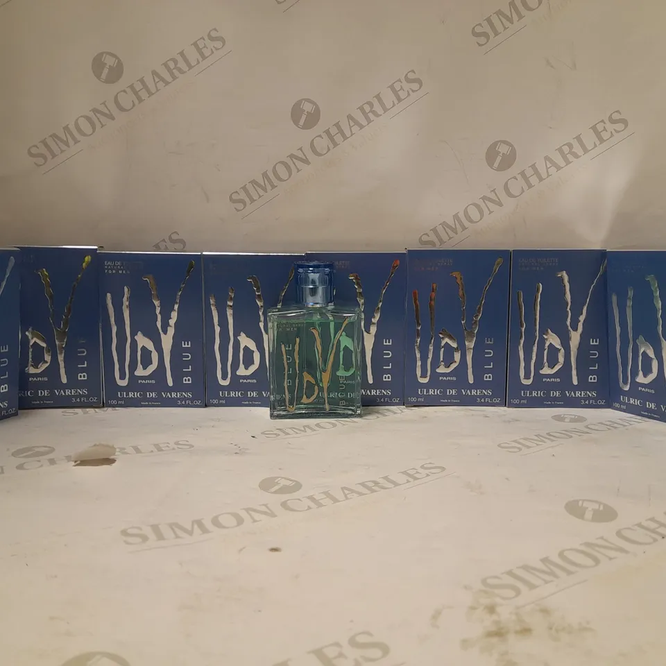 BOX OF APPROX 10 UDV BLUE ULRIC DE VARENS FOR MEN 100ML