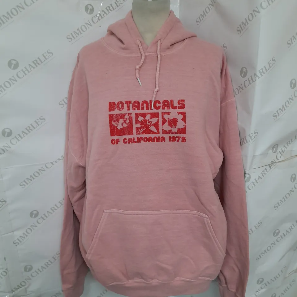 URBAN OUTFITTERS PRINTED HOODIE IN PINK/RED SIZE M/L