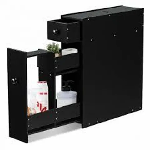 BOXED COSTWAY BATHROOM CABINET SPACE SAVER STORAGE ORGANIZER - BLACK