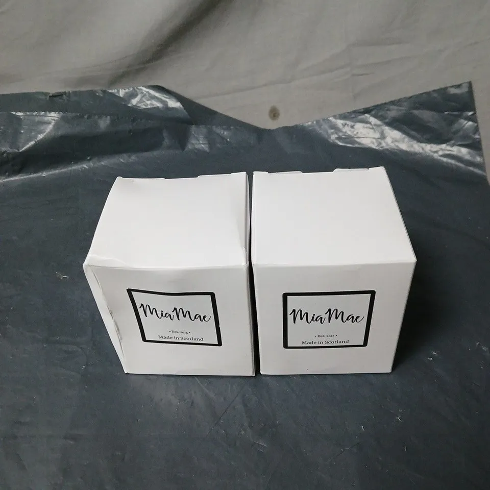 2 X MIA MAE MADE IN SCOTLAND CANDLES. ORANGE SPICE