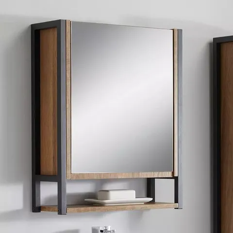 LLOYD PASCAL LINLEY SINGLE MIRROR BATHROOM WALL CABINET - COLLECTION ONLY