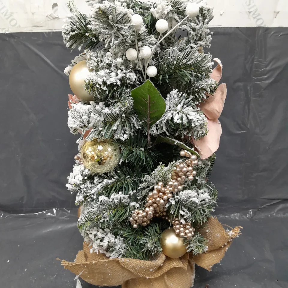 FROSTED ROSE TABLE TOP TREE RRP £29.99