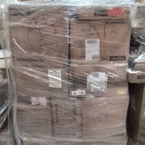 PALLET CONTAINING VARIOUS ASSORTED CUSTOMER RETURNS. TO INCLUDE CUBE STACKING STORAGE BOXES, COMPUTER DESK, CLOTHES RACKS ECT.
