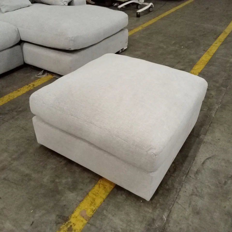 ASTON U-SHAPE FABRIC MODULAR SOFA WITH FOOTSTOOL - SILVER RRP £2999