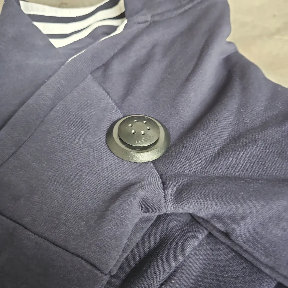 ADIDAS LOGO HOODIE IN NAVY/WHITE SIZE 7-8YRS
