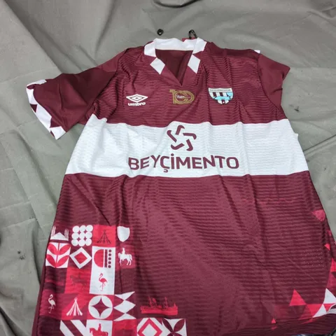 BANDIRMASPOR UMBRO FOOTBALL SHIRT – MAROON/WHITE, 4XL (MEN'S)