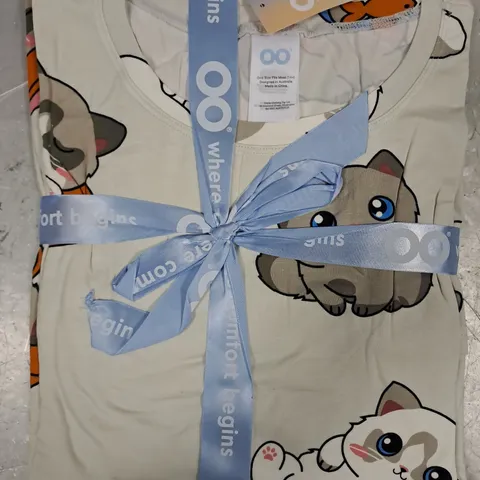 OODIE SLEEP TEE - CUTE CATS 