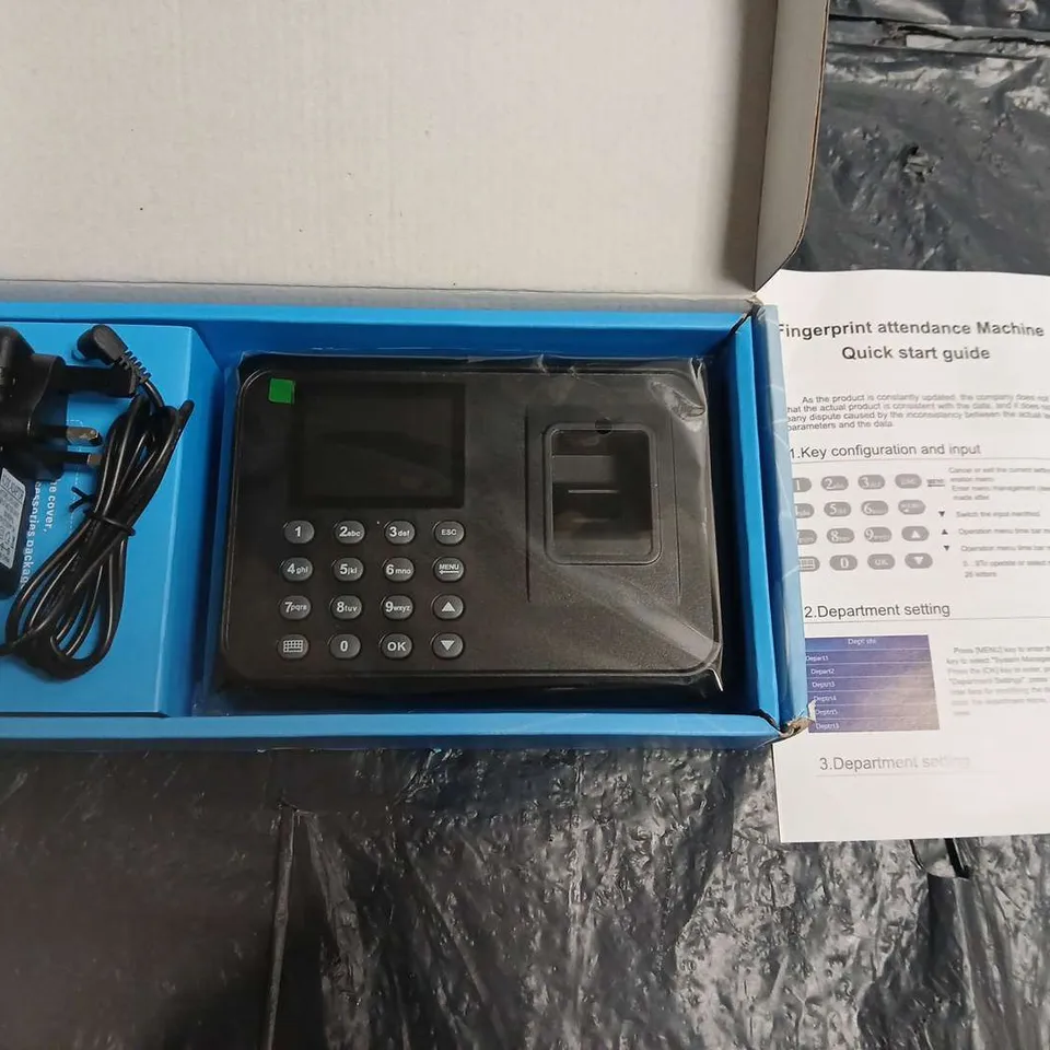 STANDALONE FINGERPRINT TIME CLOCK – ATTENDANCE TERMINAL (BOXED) WITH POWER ADAPTOR