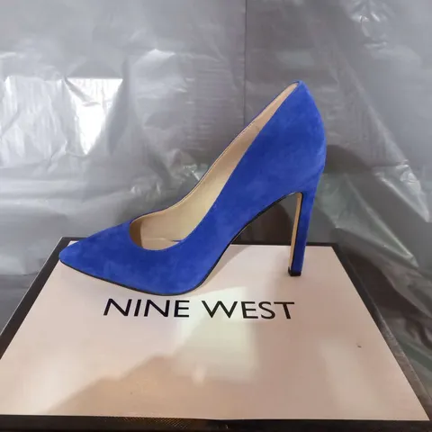 BOXED NINE WEST TATIANA BLUE SUEDE SHOES SIZE 3