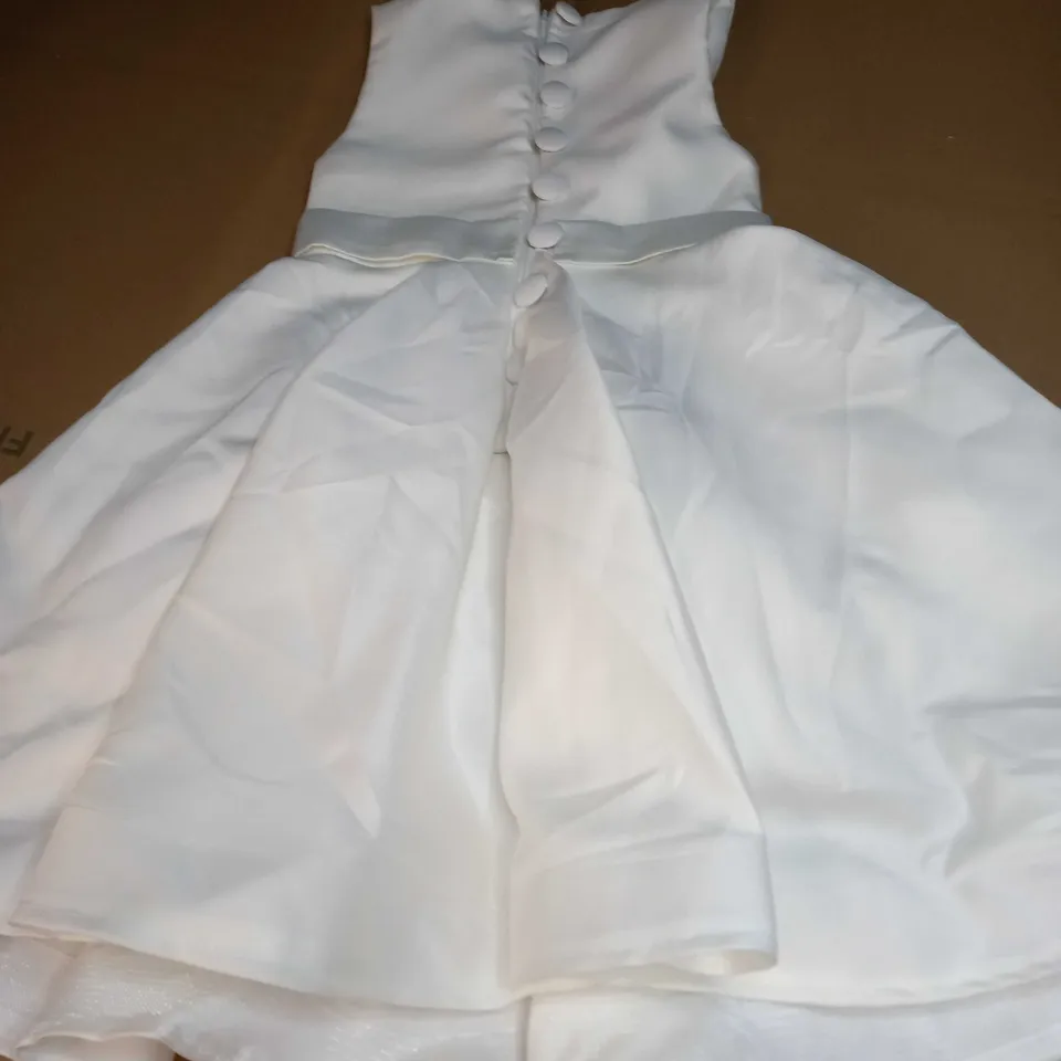 DESIGNER BUTTON JUNIORS DRESS IN WHITE - SIZE UNSPECIFIED