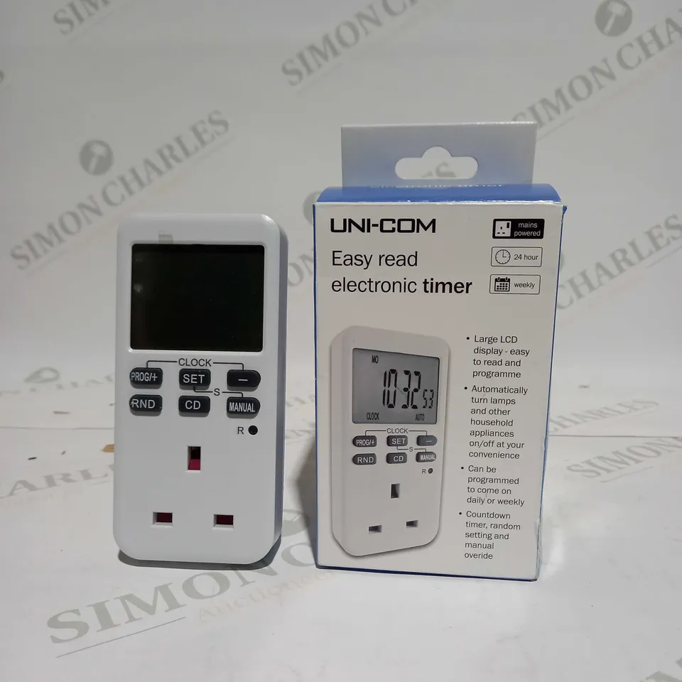 UNI-COM EASY READ DIGITAL ELECTRONIC TIMER SOCKET