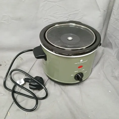 Cook's Essentials 1.5L Slow Cooker – Olive Green