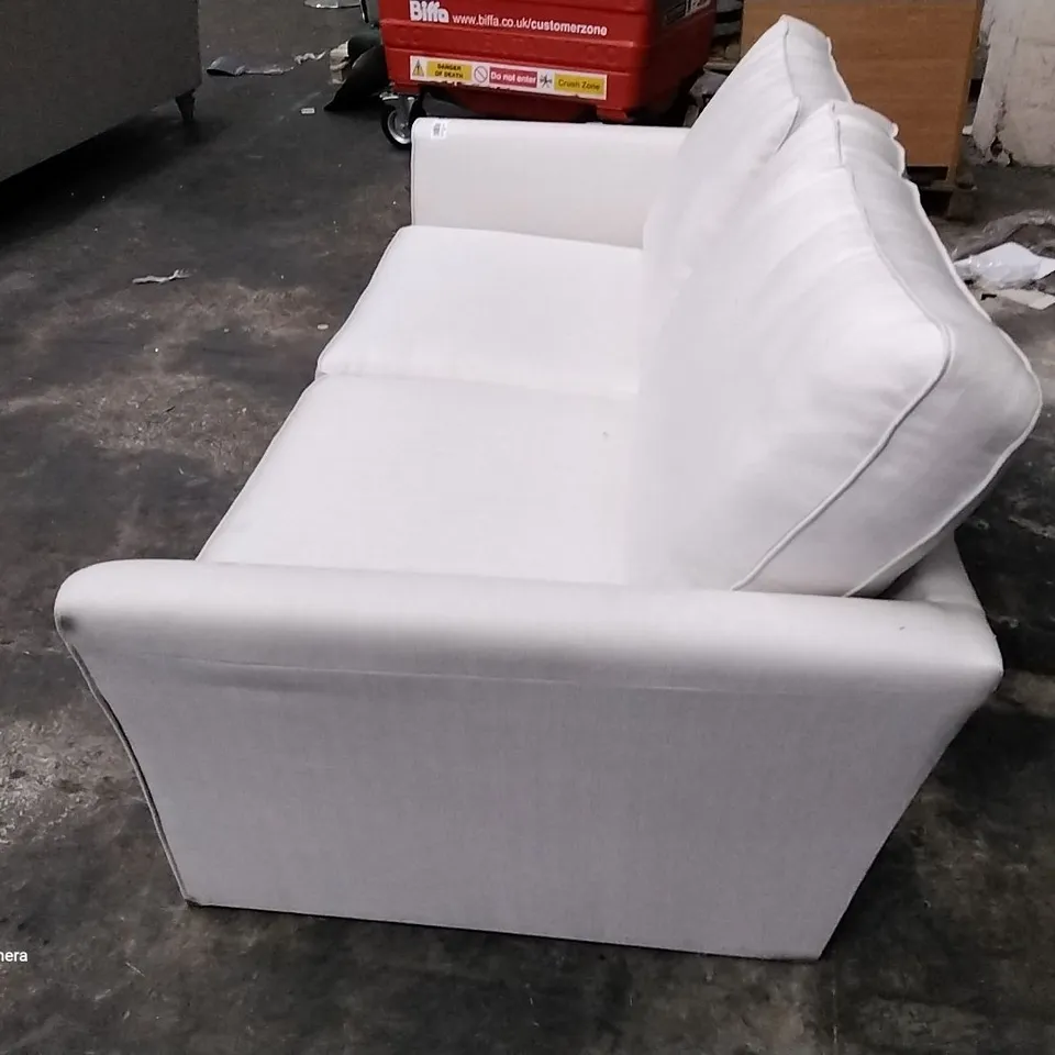 QUALITY DESIGNER BOND STREET 3 SEATER SOFA IVORY FABRIC