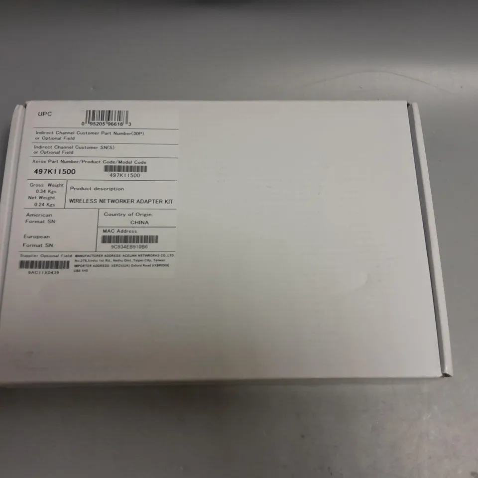 BOXED XEROX WIRELESS ADAPTOR KIT