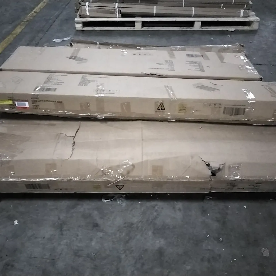 PALLET OF CAYUTA UPHOLSTERED OTTOMAN BED (3 BOXES)