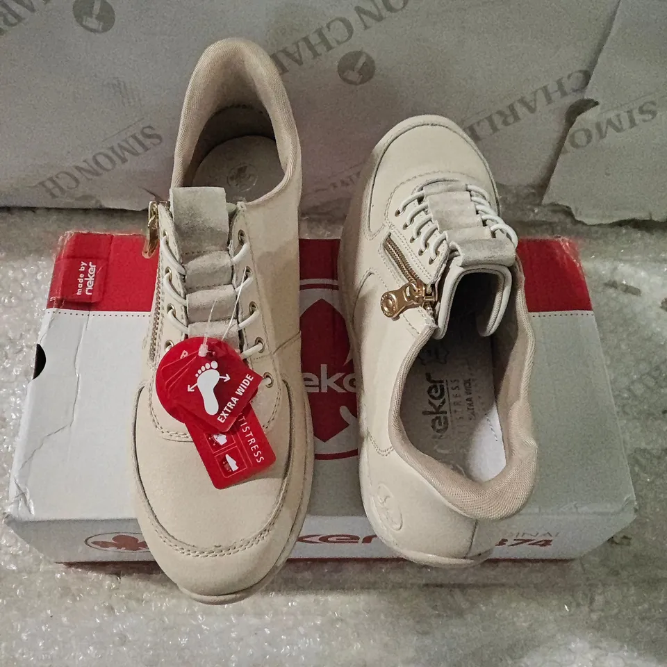 RIEKER BEIGE WOMEN'S SNEAKERS – UK 6.5 – BOXED