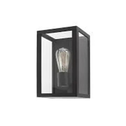BOXED NOVA LUCE ZEST OUTDOOR 1 LIGHT WALL LIGHT, BLACK DIE CASTING ALUMINIUM 