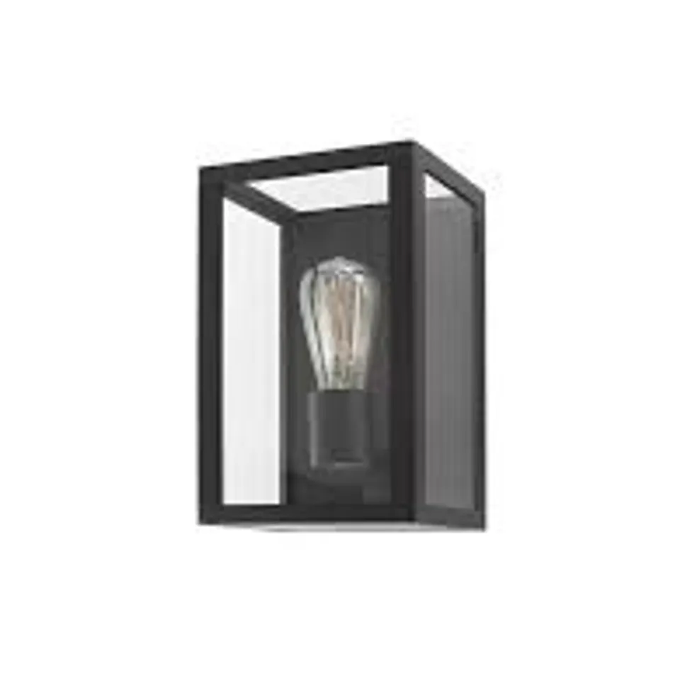 BOXED NOVA LUCE ZEST OUTDOOR 1 LIGHT WALL LIGHT, BLACK DIE CASTING ALUMINIUM 