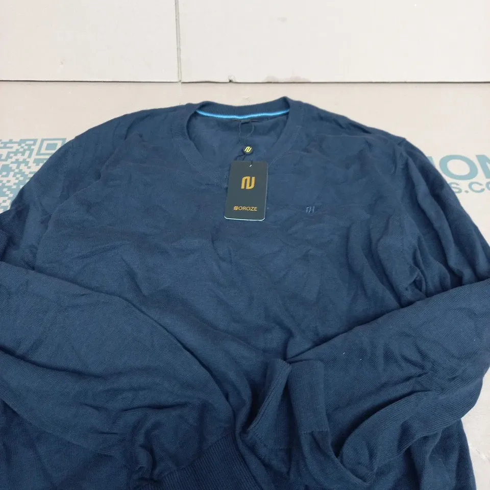NOROZE NAVY KNIT JUMPER, 2XL