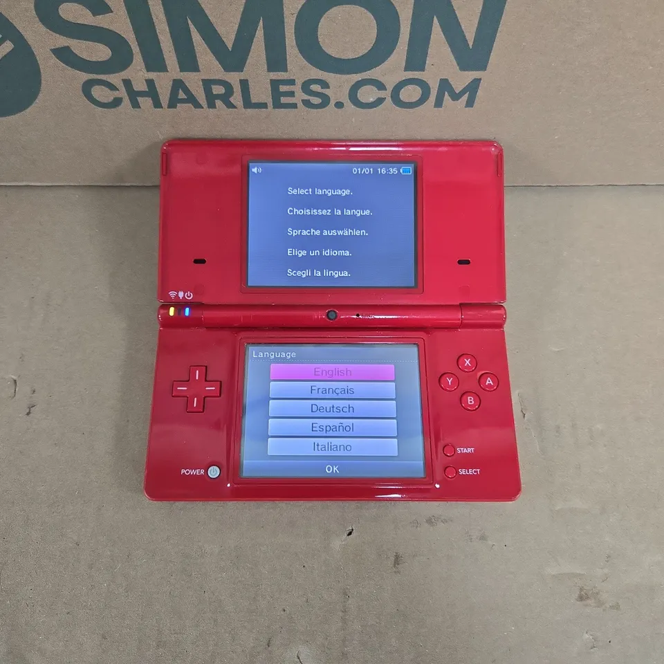 NINTENDO DSI HANDHELD CONSOLE IN RED