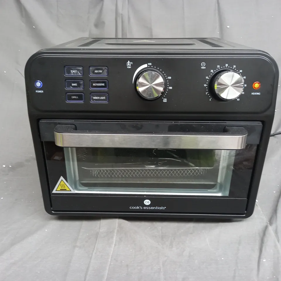 BOXED COOK'S ESSENTIAL 21-LITRE AIRFRYER OVEN IN BLACK