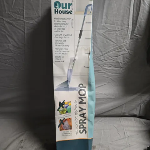OUR HOUSE SPRAY MOP – BOXED WITH 360° ROTATING HEAD