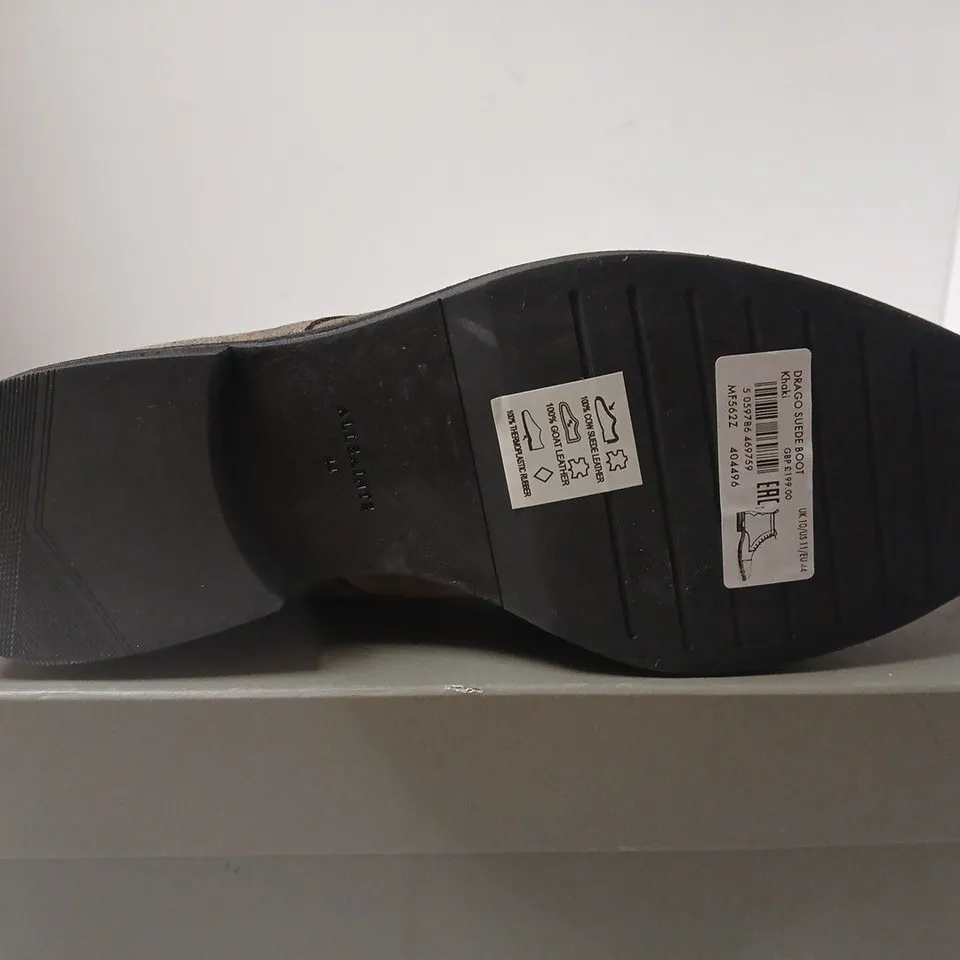 BOXED PAIR OF ALL SAINTS DRAGO SUEDE BOOTS - UK SIZE 10