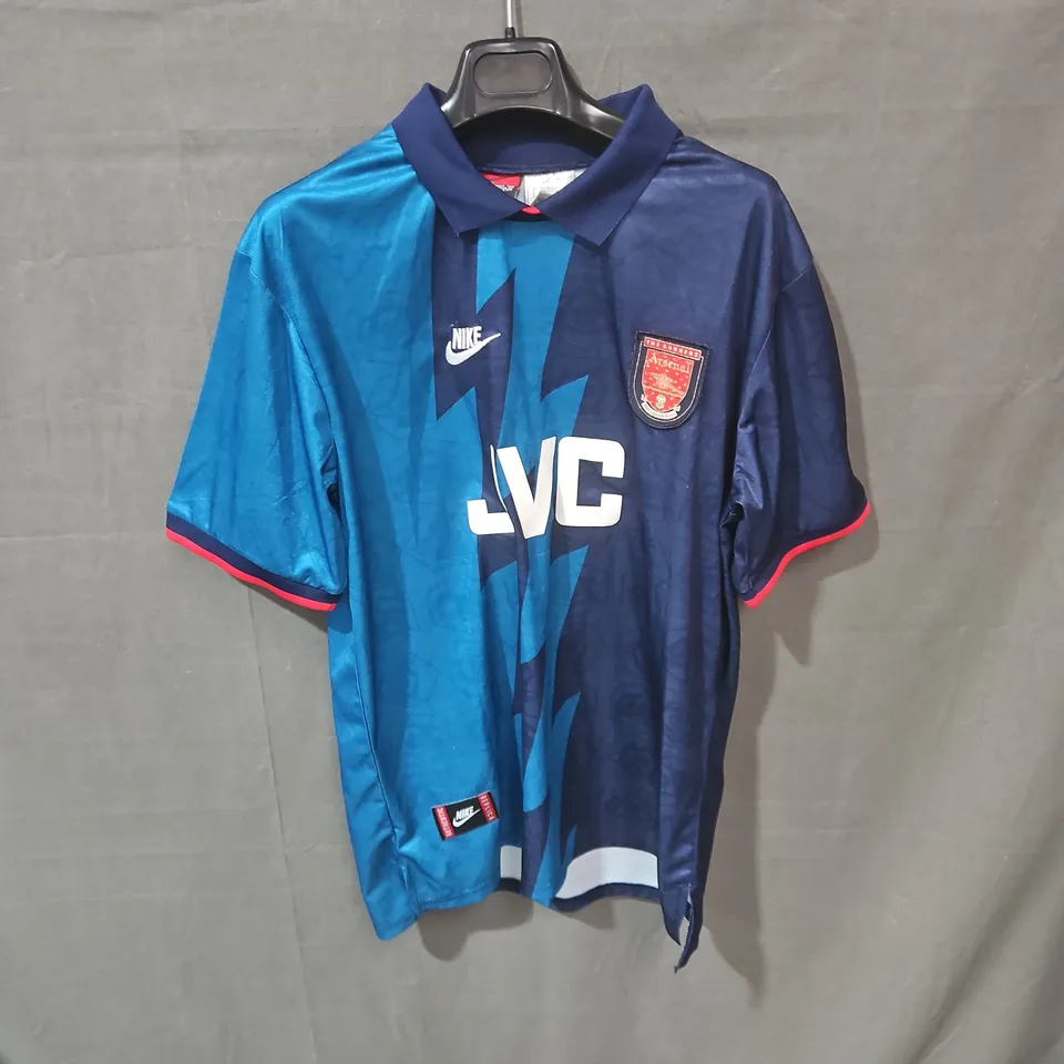 ARSENAL FC NIKE FOOTBALL SHIRT – BLUE WITH JVC SPONSOR