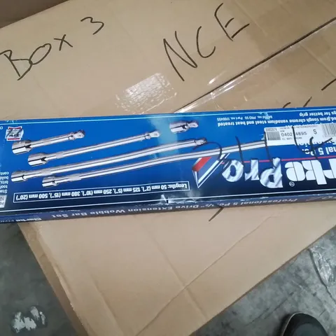 BOXED CLARKE PRO55 5 PIECE 1/2" DRIVE WOBBLE BAR EXTENSION SET