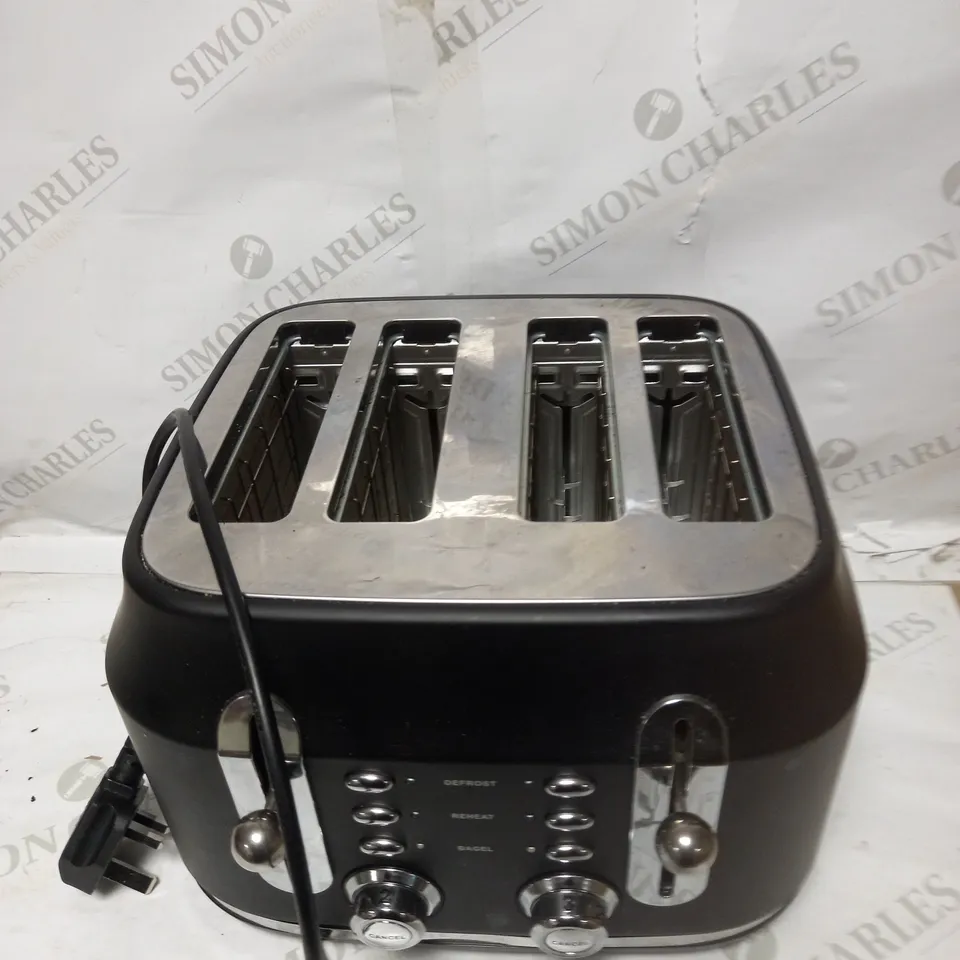 RANGEMASTER CLASSIC BLACK 2.1KW 4 SLICE TOASTER
