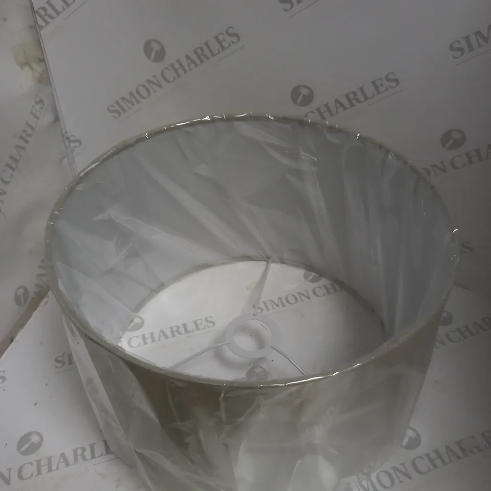 BOXED JOHN LEWIS AKANI TABLE LAMP WITH LINEN SHADE - ANTIQUED NICKEL FINISH 