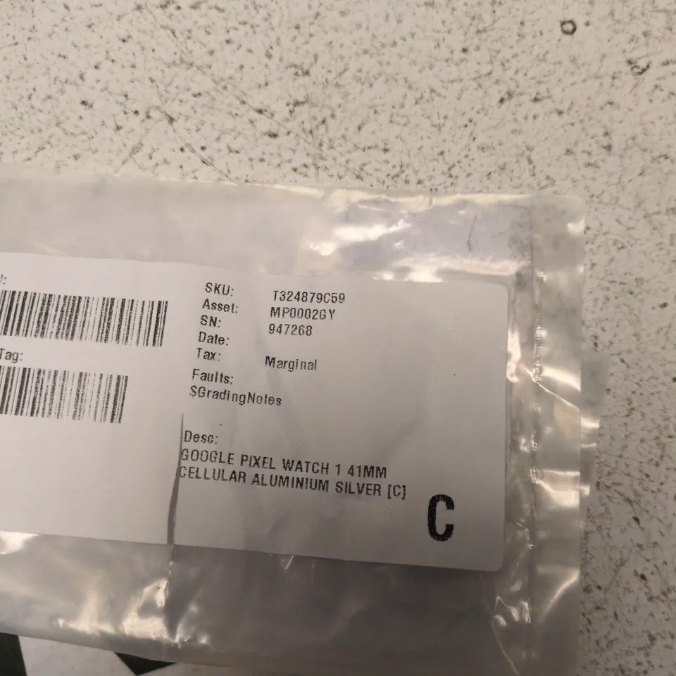 GOOGLE PIXEL WATCH (1ST GEN) 41MM CELLULAR – ALUMINIUM SILVER (NO STRAP)