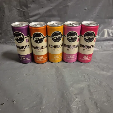 APPROXIMATELY 16 KOMBUCHA CANS 250ML IN ASSORTED FLAVOURS - COLLECTION ONLY