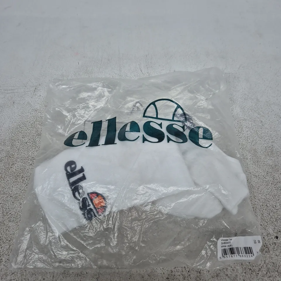 ELLESSE VOODOO TEE – WHITE – UK LARGE