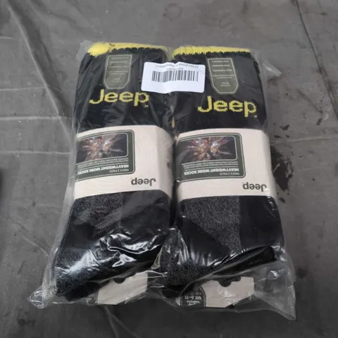 Jeep Black Socks – Pack of 2 size 6-11