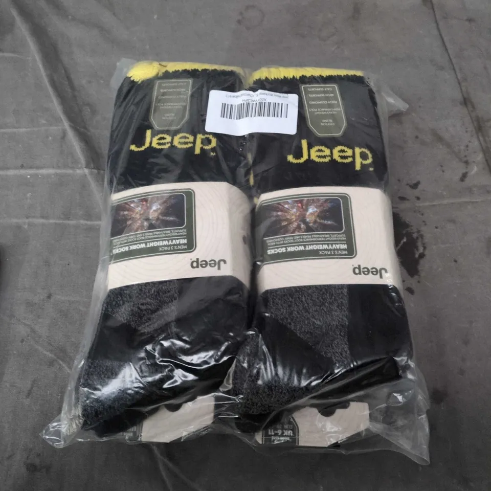 Jeep Black Socks – Pack of 2 size 6-11