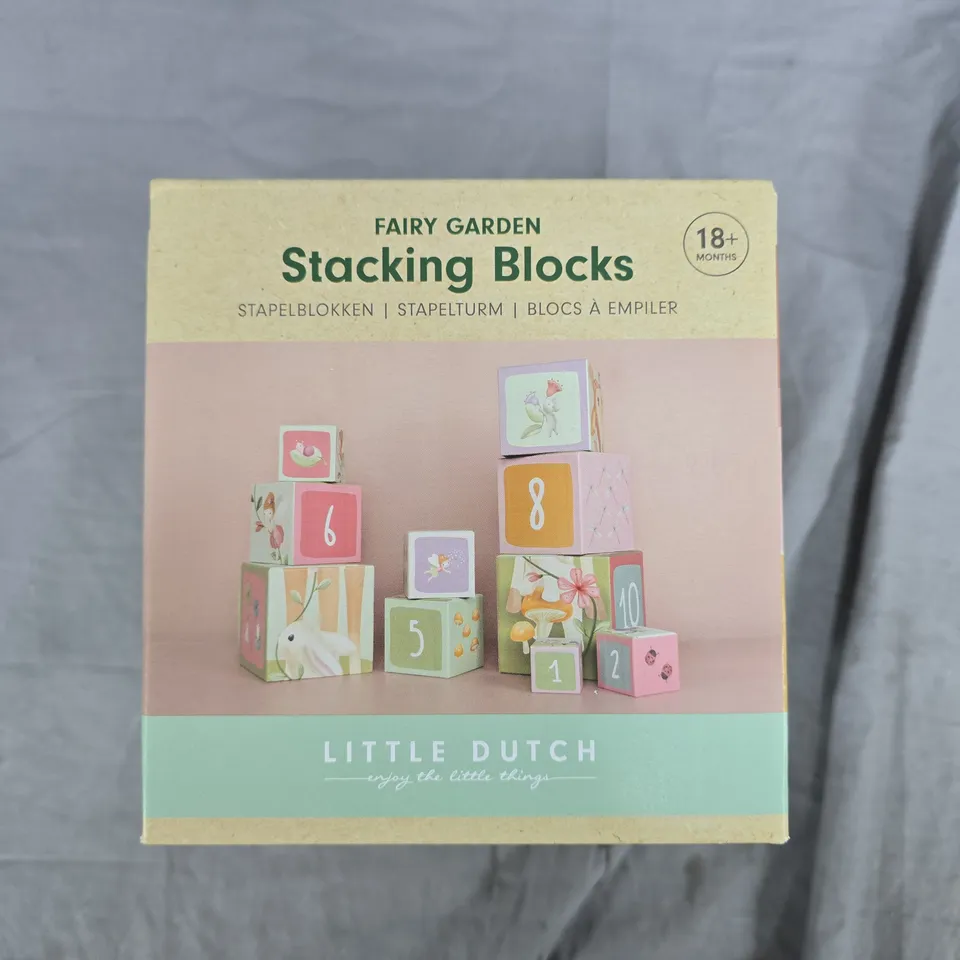 LITTLE DUTCH FAIRY GARDEN STACKING BLOCKS – 18 MONTHS+